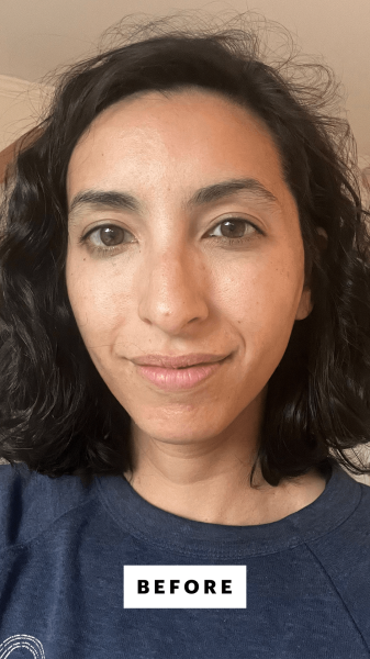 Pai before applying the Tata Harper Clarifying Cleanser